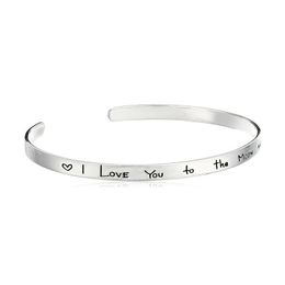 Bangle Adjustable Cuff Bangle Bracelets For Women Engraved Quote Inspirational Bracelet Birthday Christmas Funny Gifts Drop Delivery Dhljl