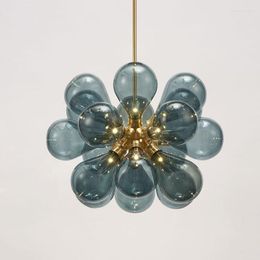 Pendant Lamps Nordic Glass Bubbles Parlour Led Light Loft Deco El Hall Bedroom Dining Room Suspension Lamp