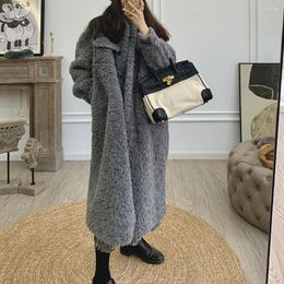 Women's Fur 2022 Trend Jacket Lamb Plush Mid-length Fashion Coat Ins Winter Retro Thick Plus Size Cotton Warm Parka