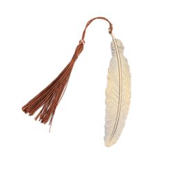 Chinese Style Metal Feather Bookmark Literary Creation Gift Students Gift Fringe Feather Bookmark Ancient Style 1223729