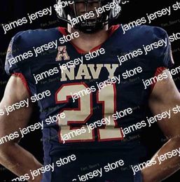 College Football Nik1 Custom 2021 Navy Midshipmen Football Jersey NCAA College 12 Roger Staubach 19 Keenan Reynolds 10 Malcolm Perry 43 Nelson Smith 20