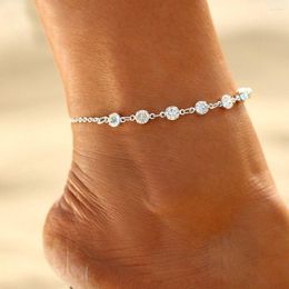 Anklets Gold Silver Adjustable Birthday Gift Summer Beach Jewelry Sandal Rhinestone Barefoot Foot Chains