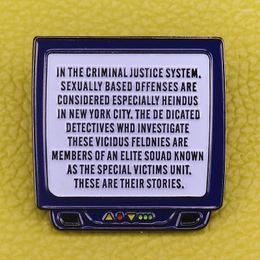 Brooches Law And Order SVU Enamel Pin TV Crime Show Funny Retro Gift