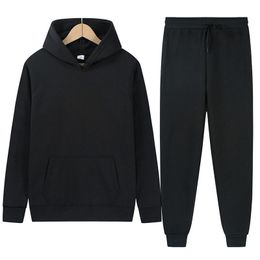 Men's Hoodies Sweatshirts Autumn Winter Men Women Tracksuit HoodiePants Sportswea 2Piece Set Hooded Sweatshirt Loose 16 Colour Fleece Couple Clothing 221122