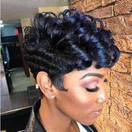 Synthetic Wigs Women's wig small curly hair explosive head short chemical fiber set 221122