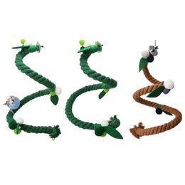 Other Pet Supplies 6XDE Bird Perch Bendable Rope Stand Bungee Toy for Green Cheeks Conures Mini Macaws 221122