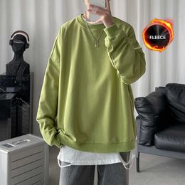 Hoodies HybSkr Men Harajuku Fleece Sweatshirts Oversized 2020 Streetwear Black Thick Hoodie Male Hiphop Winter Basic Y2211
