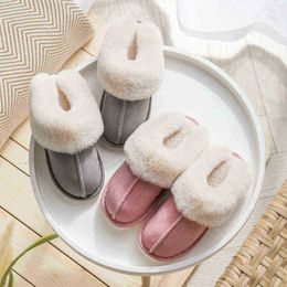Women And Men Couple Home Slippers Women Winter Warm Bedroom Antislip Plush Slipper Shoes Indoor Ladies Furry Soft slippers J220716