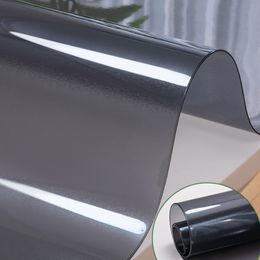 Table Cloth Black PVC cloth D' waterproof Soft Glass Solid Colour Waterproof Oil 1.0mm matte Home Decoration 221122