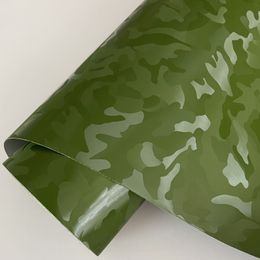 Military Army Green Stealth Vinyl Wrap Roll Self Adhesive Sticker Decal Ghost Car Wrapping Foil Air Channel Release