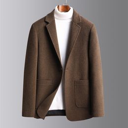 Men's Suits Blazers wool single middleaged young leisure Woollen suit coat Loose Oversized Summer Top 221121