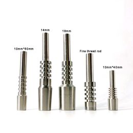 DHL 10mm Titanium Tips Smoking Accessories Replacement Nail Grade 2 Nectar collector Micro NC Kit Wholesale Price Length 40mm vs Quartz Ceramic Tip