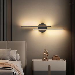 Wall Lamp Modern LED Parlor Bedroom Aisle Lighting Fixtures Art Design Drop Home Deco White Black Metal