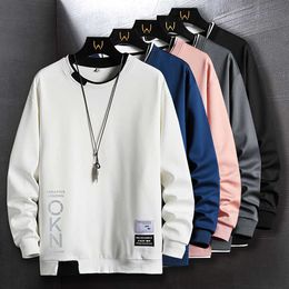 Hoodies Mens Sweatshirt Casual Long Sleeves Shirts Streetwear Korean Fashion Crew Spring and Autumn Clothes For 2022 Y2211