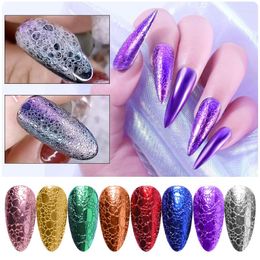 Nail Glitter 12 Colors Nails Art Soap Foam Bubble Designs DIY Lamp Glitters Mirror Pigment Chrome Dust Decor Beauty Salon Supply