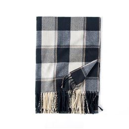 Scarves Fashion Plaid Scarves For Women Wraps Shawl Long Blanket Chunky Oversized Winter/Fall Warm Scarf Drop Delivery Accessories H Dhnej