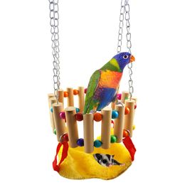 Other Pet Supplies Small Ladder Toy Parrot Cage Hanging Hamster Swing Squirrel Totoro Chinchilla Chewing 221122