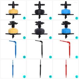 Watering Equipments Irrigation 2L/4L/8L Steady Flow Dripper With 4-Way 1/8" Water Pipe Cross Connector 4/7mm To 3/5mm Hose Bend Drip