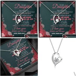 Pendant Necklaces Cubic Zirconia Heart Necklace 925Sier Love Necklaces For Women Fashion Jewelry Drop Delivery Pendants Dhabz