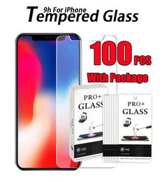 9H Anti-scratch Screen Protector For iPhone 14 Plus Pro Max XR XS Protective Tempered Glass Film 7 8 Plus 11 12 13 Mini Case with retail package