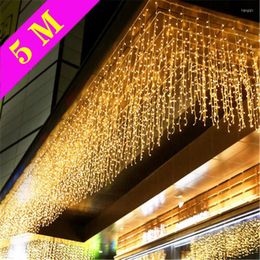 Strings 5M Christmas Garland LED Curtain Icicle String Lights Garden Street Outdoor Decorative Holiday Light Decorations
