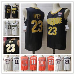 College Basketball Wears Men's #23 Jaden Ivey Purdue Boilermakers Basketball Jerseys 21 Kofi Cockburn 11 Ayo Dosunmu Illinois Fighting Illini Jersey s-3xl