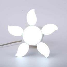 Garage Lamp E27 Head Deformable Folding Adjustable Ceiling Workshop Lights Flower Light Decoration