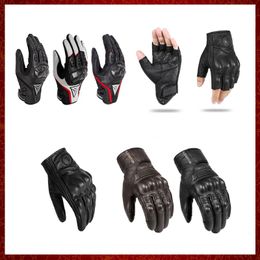 ST488 2021 Real Leather Motorcycle Gloves Waterproof Windproof Winter Warm Summer Breathable Touch Screen Riding Bike Car Gloves