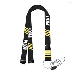 Keychains 1pc Key Chain Holder ID Card Badge Pilot Holders Office Supplies With Neck Strap Flight Lanyards