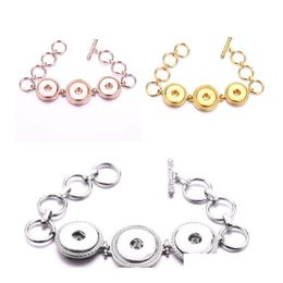Charm Bracelets Snap Button Bracelet For Women Diy 18Mm Buttons Bracelets Adjustable Jewelry Drop Delivery 2021 Dh8S7