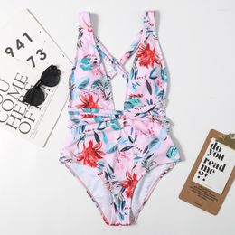 Women's Swimwear One Piece Bikini Swimsuit 2022 Printed Summer Woman Sexy Triangle Multicolor Ladies