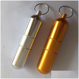 Storage Bottles Jars Mtifunction Pot Seal Up Detachable Storage Tank Aluminium Alloy Portable Threaded Bottle Small Outdoor New 3 8 Dhxn7