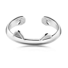 Band Rings Animal Cat Ears Band Rings For Women Girls Lovely Pet Dog Claw Finger Ring Fashion Jewelry Drop Delivery Dhfcw