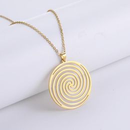 Pendant Necklaces 10Pcs/Lot 45 5cm Hollow Vortex Stainless Steel Cable Chain For Womens Mens Hip Hop Punk Jewellery Kids Gifts