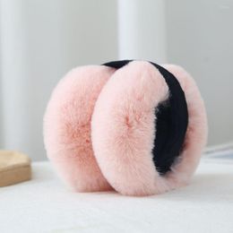 Berets Winter CuteFoldable Earmuffs Warmth Male And Female Ear Protectors Korean Version Student Hair Thickened Cute Plush