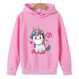 Pullover Unicorn Cosplay Children s Clothing Hoodies Outerwear Girl Baby Boy Clothes Anime For Children Tops 221122