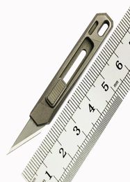 NaitHawk para cortador de faca de tit￢nio Handle Japan Olfa Papel Blade Cutting Mini Knives for Gift Student Office Razor Sharp5261045