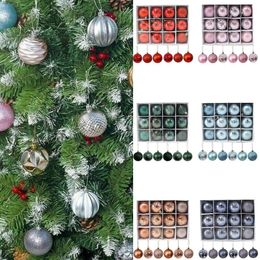 Christmas Decorations 12PCS 6cm Ball Ornaments Xmas Tree Pendants For Holiday Party 2023 Year Gift Noel Navidad Natal 221123
