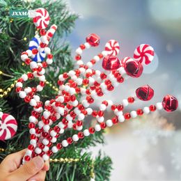 Christmas Decorations 4 Pack Candy Cane Christmas Decoration Bells Lollipop Pendants Tree Xmas Ornaments Home Decor Noel Gifts Navidad Party Supplies 221123