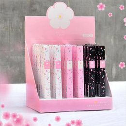 Creative Cherry Blossom Style Gel Pen Girl Cute Romantic Black Powder Flowers On The Office And School Supplies