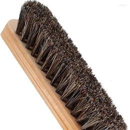 Clothing Storage 6.7" Shoe Brush Horsehair Shine Brushes Suede Cleaning For Shoes Boots & Other Leather Care