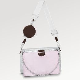 Realfine Bags 5A M21056 34cm Maxi Multi Pochette Accessoires Shoulder Handbag For Women With Dust Bag