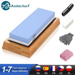 Sharpeners Knife Sharpener Whetstone Dual Side Kitchen Sharpening Stone Grindstone Oilstone 240 400 600 800 1000 6000 Grit Honing Set 221122