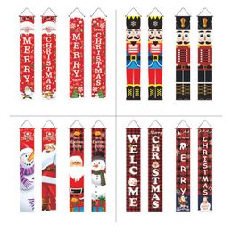 Christmas Decorations Merry Porch Sign Decorative Door Banner Outdoor for Home Ornaments Xmas Navidad New Year