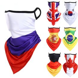 Party Favour 3D National Flag Motorcycle Balaclava Moto Bandana Face Mask Cover Scarf Motorbike Cycling Biker Ear Hanging Summer Men Women wly935