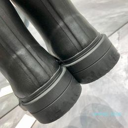 2022 Rain Boots Season Proof Women's Knee Boot Medium Tube Thick Bottom Chimney British Style Martin Shoes Size 36-41