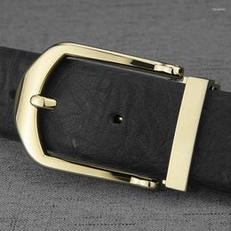 Belts Formal Black Western Style Clothes Designer For Men Pin Buckle Belt Full Grain Genuine Leather Mens High Quality