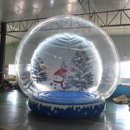 free ship outdoor games & activities 4m-13ft diameter giant inflatable Christmas snow globe with light clear snow dome tent