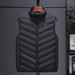 Men's Down Parkas Autumn And Winter high quality Heated Vest Zones Electric Jackets Graphene Heat Coat USB Heating Padded Jacket 221123