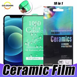 100D Ceramic Screen Protector Film Clear Explosion For iPhone 15 14 Plus 13 Pro Max 12 11 XS XR 8 7 6 Plus With Retail Package